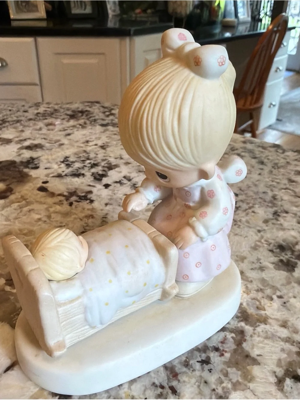 Precious Moments Girl Rocking Cradle The Hand That Rocks The Future 1979 E-3108